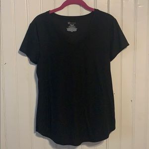Black v neck t-shirt